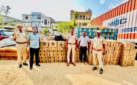 कीटनाशक की आड़ में तस्करी की जा रही अवैध अंग्रेजी शराब की जब्त