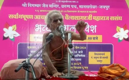 आचार्य चैत्य सागर महाराज का वरुण पथ मंदिर में हुआ मंगल प्रवेश
