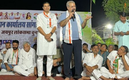 लोकसभा चुनाव के सांगानेर विधानसभा कांग्रेस कार्यालय का हुआ उद्घाटन