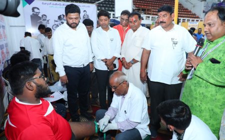 नारायण सेवा संस्थान का विशाखापट्टनम में आर्टिफिशियल लिम्ब शिविर, 450 दिव्यांगों का लिया मेजरमेंट