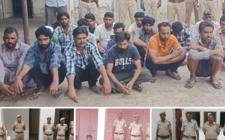 ऑपरेशन वज्र प्रहार के तहत चुरु पुलिस का अपराधियों पर शिकंजा