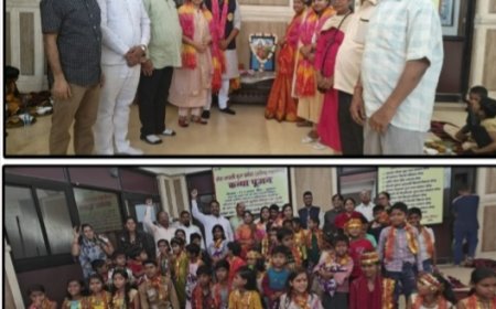 सेवा भारती हरिगढ़ महानगर द्वारा 201 कन्याओं का कन्या पूजन