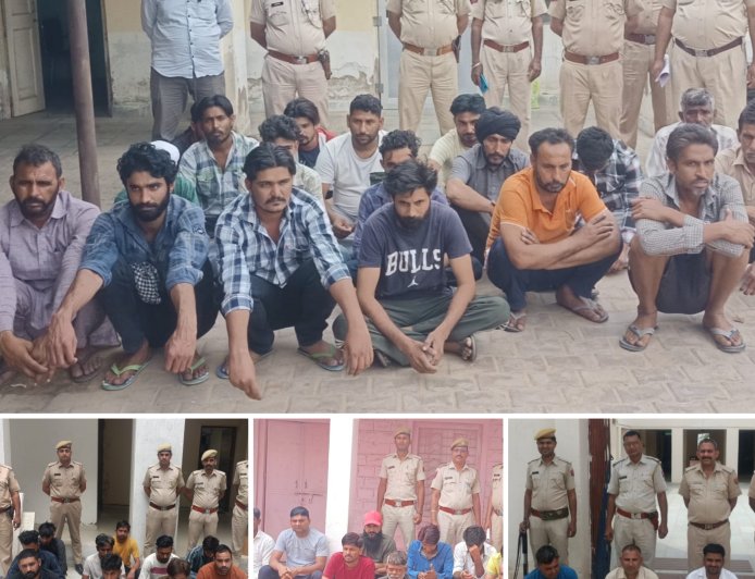 ऑपरेशन वज्र प्रहार के तहत चुरु पुलिस का अपराधियों पर शिकंजा