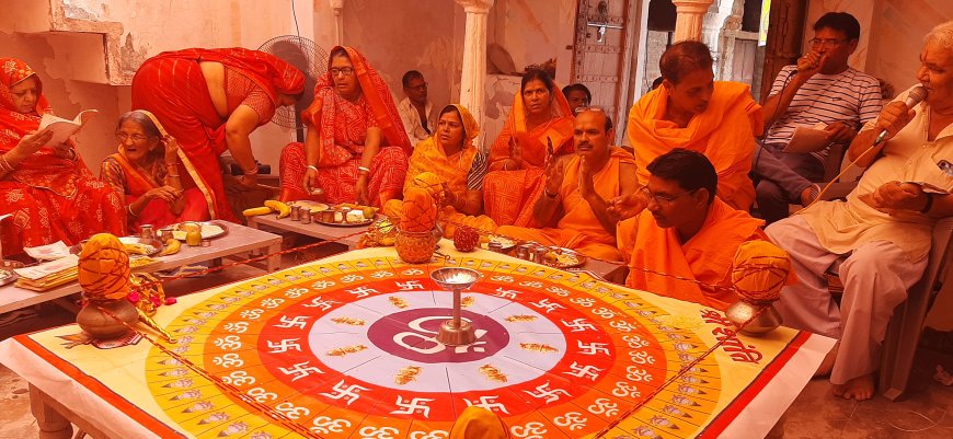 धर्मनगरी निवाई खंडवा जैन मंदिर में भक्ति भाव से हुआ शांति विधान पूजा