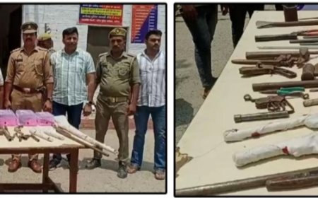 अवैध तमंचा बनाने की फैक्टी का पुलिस ने किया भंडाफोड़