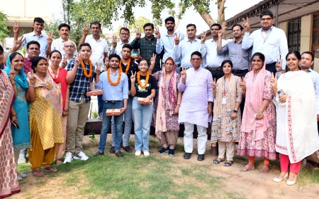 न्यू राजस्थान पब्लिक स्कूल में टॉपर्स का हुआ सम्मान