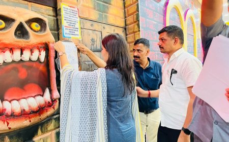 नगर निगम ग्रेटर की टीम द्वारा गेंमिग जोन पर की गई कार्यवाही