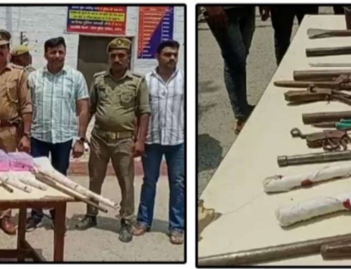 अवैध तमंचा बनाने की फैक्टी का पुलिस ने किया भंडाफोड़