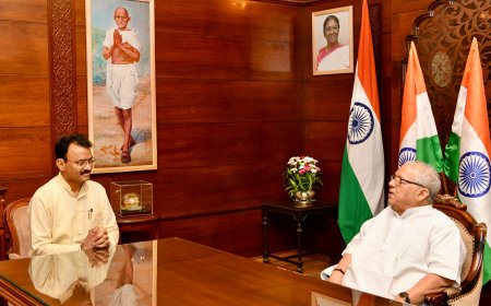 उच्च शिक्षा के उन्नयन पर हुई चर्चा —राज्यपाल से उपमुख्यमंत्री ने की मुलाकात