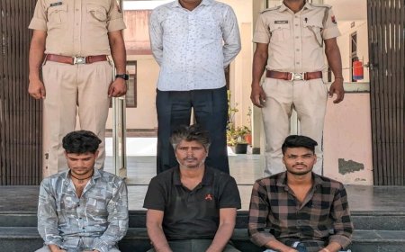 पुजारी को अगवा कर 30 लाख की फिरौती के मामले में अभियुक्त सहित तीन गिरफ्तार