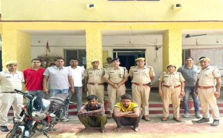 चोरी  करने वाली अंतर्राज्यीय गैंग के दो सदस्य गिरफ्तार
