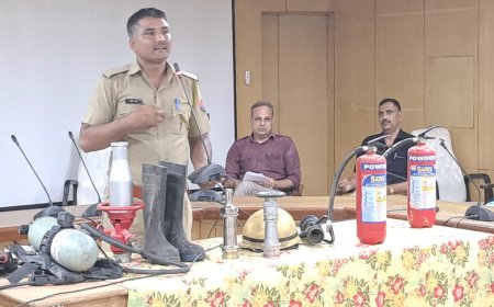 आगजनी से बचाव एवं प्रबंधन के प्रशिक्षण के लिए मॉक ड्रिल आयोजित