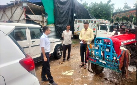 जल भराव प्रभावित क्षेत्रों का जिला कलक्टर ने किया दौरा