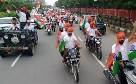 सांगानेर अगस्त क्रांति तिरंगा यात्रा समिति ने निकाली भव्य तिरंगा यात्रा