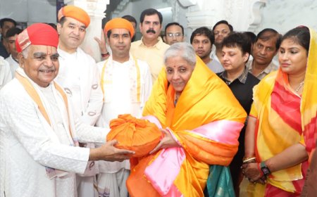 वित्त मंत्री ने किए प्रभु श्रीनाथजी के दर्शन