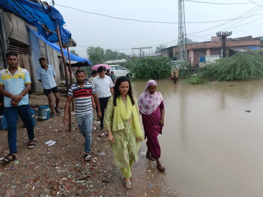 संभागीय आयुक्त ने किया जलभराव प्रभावित इलाकों का दौरा