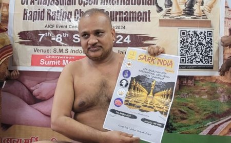 "ओपन शतरंज टूर्नामेंट: आचार्य शशांक सागर का आशीर्वाद, प्रतिभा का उजास"