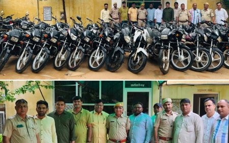 वाहन चोर व दो खरीददार गिरफ्तार, चोरी की बिना नंबरी 30 बाइक जब्त