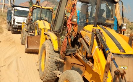 अवैध खनन के खिलाफ जयपुर के हरडी हरध्यानपुरा में कार्रवाई