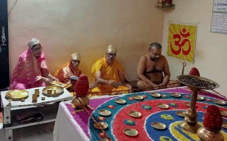 महावीर आराधना के निस्ठापन पर विश्व शांति महायज्ञ का आयोजन हुआ