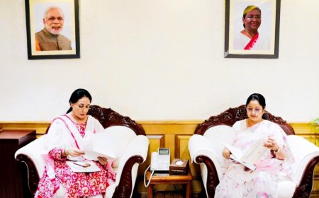 उपमुख्यमंत्री दिया कुमारी ने केन्द्रीय मंत्री अन्नपूर्णा देवी से की मुलाक़ात