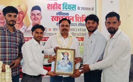 रक्तदान शिविर में 65 रक्तविरो ने किया रक्तदान