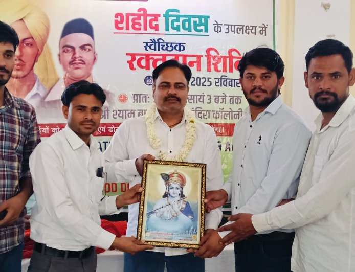 रक्तदान शिविर में 65 रक्तविरो ने किया रक्तदान