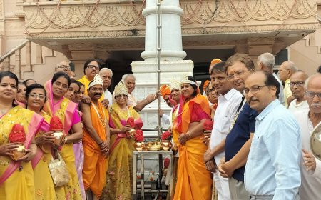 झंडारोहण के साथ भव्य वेदी प्रतिष्ठा महोत्सव शुभारंभ