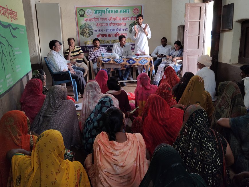 आंवला की खेती को लेकर स्व सहायता समूह को दिया गया प्रशिक्षण