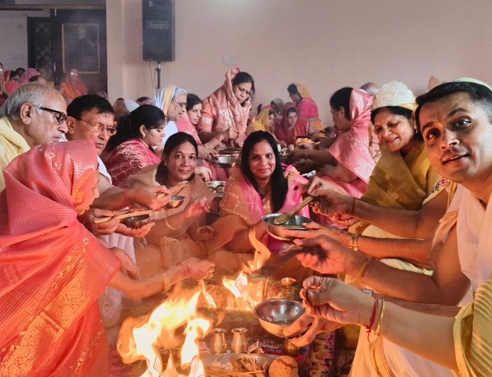 विश्व शांति महायज्ञ एवं सामुहिक कलशाभिषेक के साथ संपन्न हुआ श्री सिद्धचक्र महामंडल विधान