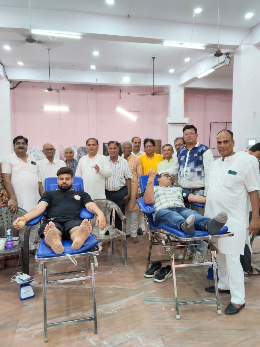 रक्तदान शिविर में 103 यूनिट रक्त एकत्रित 450 लोगो ने लिया चिकित्सा शिविर का लाभ