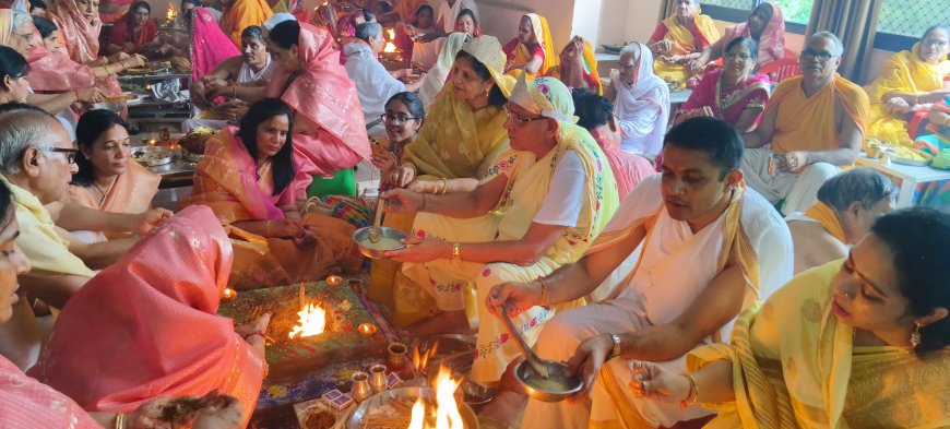 विश्व शांति महायज्ञ एवं सामुहिक कलशाभिषेक के साथ संपन्न हुआ श्री सिद्धचक्र महामंडल विधान