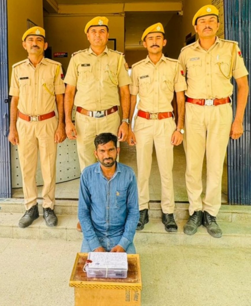 20,000 का इनामी बदमाश चैनाराम पिस्टल और कारतूस के साथ गिरफ्तार