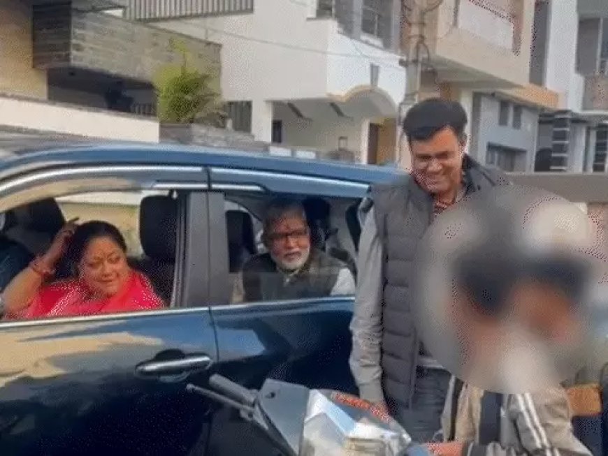 पूर्व सीएम राजे ने अपनी गाड़ी रुकवाकर समझाए ट्रैफिक नियम