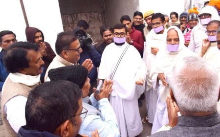 आचार्य महाश्रमण के दर्शन कर लिया आशीर्वाद