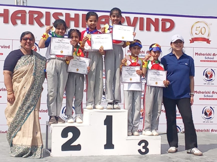 वार्षिक खेल दिवस के अवसर पर बच्चों ने उत्साहपूर्वक भाग लिया