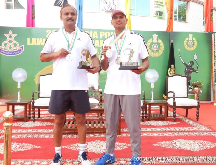 राजस्थान पुलिस के उप अधीक्षक दिलीप सिंह ने अखिल भारतीय पुलिस टेनिस में जीता सिल्वर मेडल