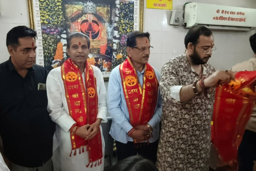 भाजपा प्रदेश मीडिया संयोजक वशिष्ठ ने किए सालासर बालाजी के दर्शन