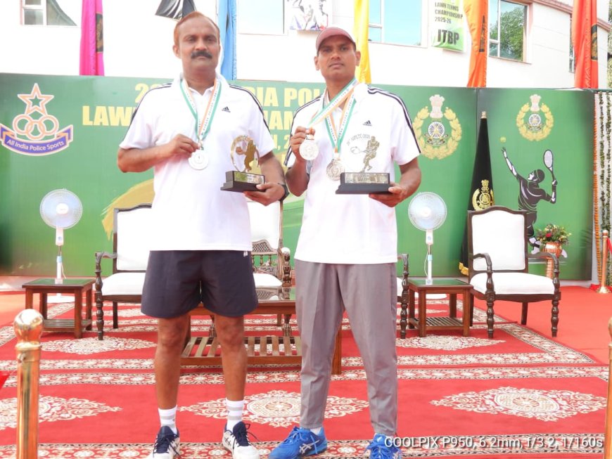राजस्थान पुलिस के उप अधीक्षक दिलीप सिंह ने अखिल भारतीय पुलिस टेनिस में जीता सिल्वर मेडल