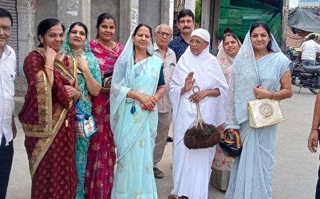 आर्यिका संगममति माताजी का हुआ मंगल प्रवेश