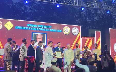 इंस्पेक्टर दिनेश सिंह “नेशनल रोड सेफ्टी एक्सीलेंस अवार्ड 2026” से सम्मानित