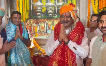 लोकसभा अध्यक्ष ने किए जोगणिया माता के दर्शन