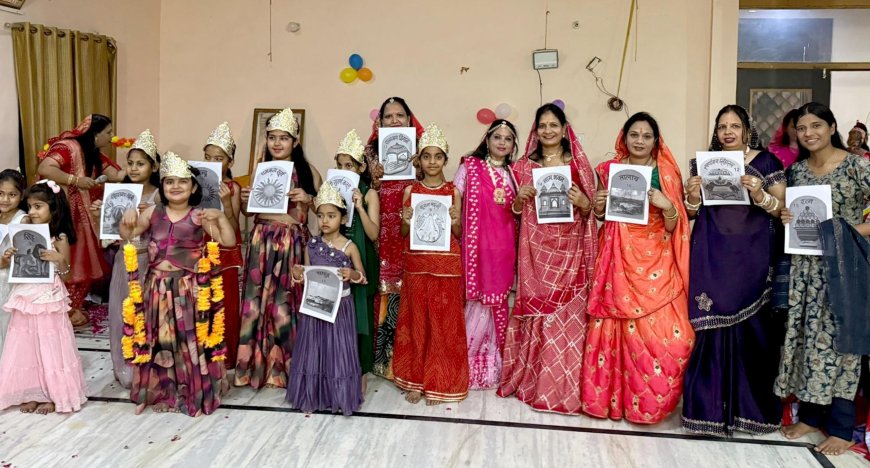 महिला मण्डल ने बालक महावीर का पालना झूलाया