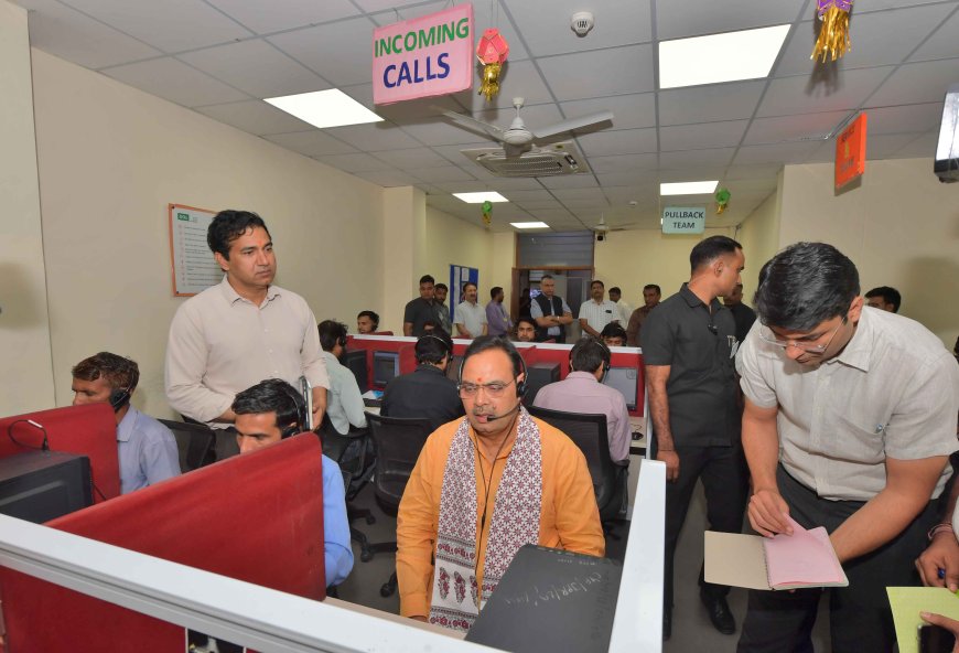 राजस्थान संपर्क हेल्पलाइन 181 पर पहुंचे मुख्यमंत्री