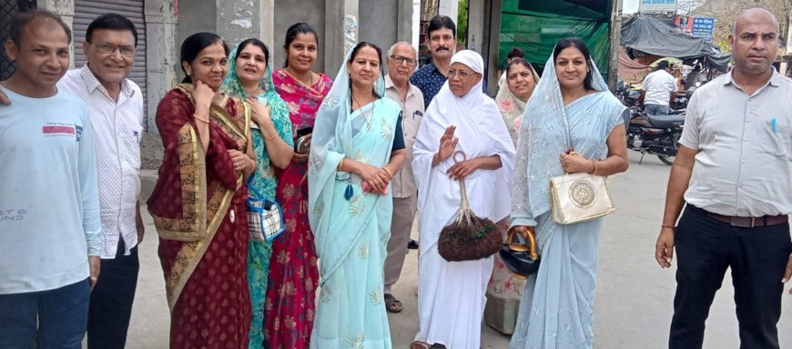 आर्यिका संगममति माताजी का हुआ मंगल प्रवेश