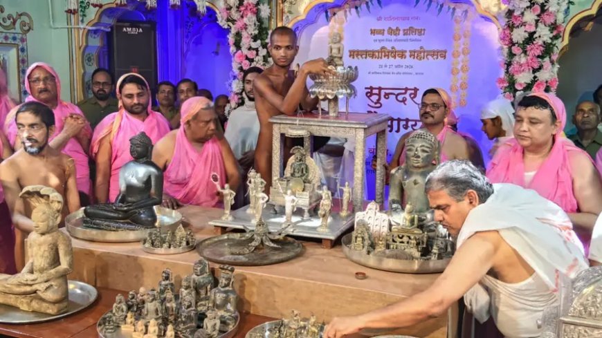 सांगानेर के तलघर से निकलीं 800 वर्ष पुरानी जिन प्रतिमाएं दर्शन