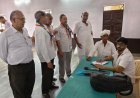 निशुल्क नेत्र चिकित्सा शिविर में 55 रोगियों की हुई जांच