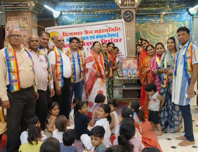 निवाई के धार्मिक शिक्षण संस्कार शिविर में बच्चो में दिखा उत्साह