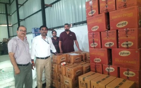 1300 किलो खाद्य सामग्री जब्त, 450 किलो नष्ट करवाई