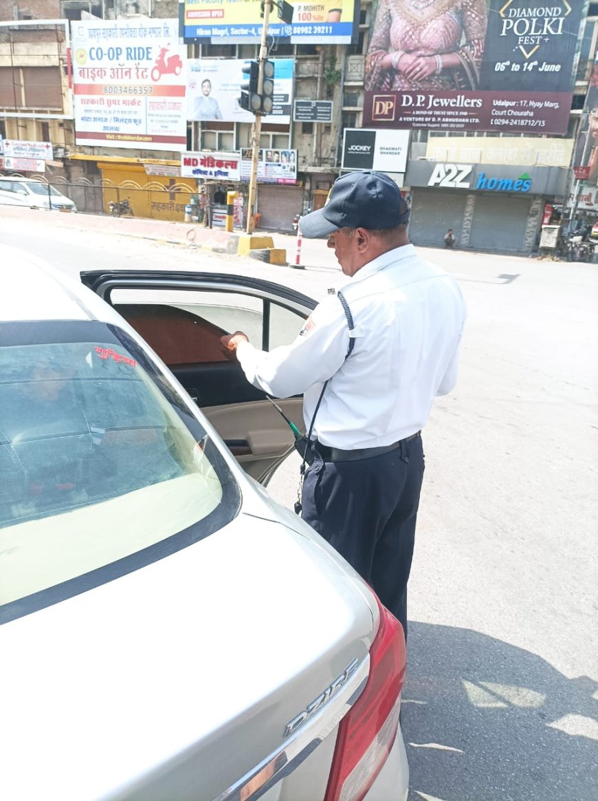 ट्रैफिक नियम तोड़ने वालों पर राजस्थान पुलिस का शिकंजा जारी